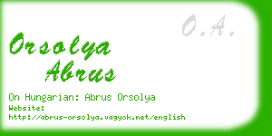 orsolya abrus business card